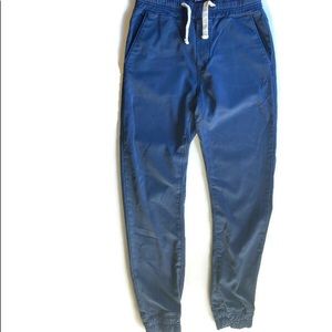 Zara Blue Drawstring Joggers Faded Navy Blue Men's Size Small or Youth size Larg